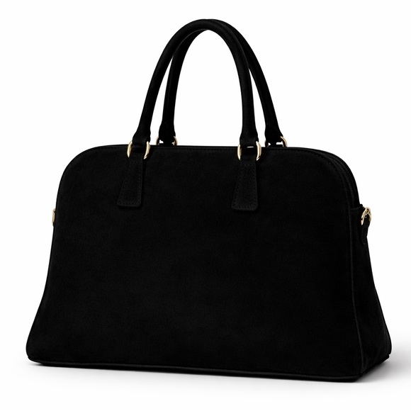 Claudia Firenze Black Suede Tote Bag - Picture 2 of 5
